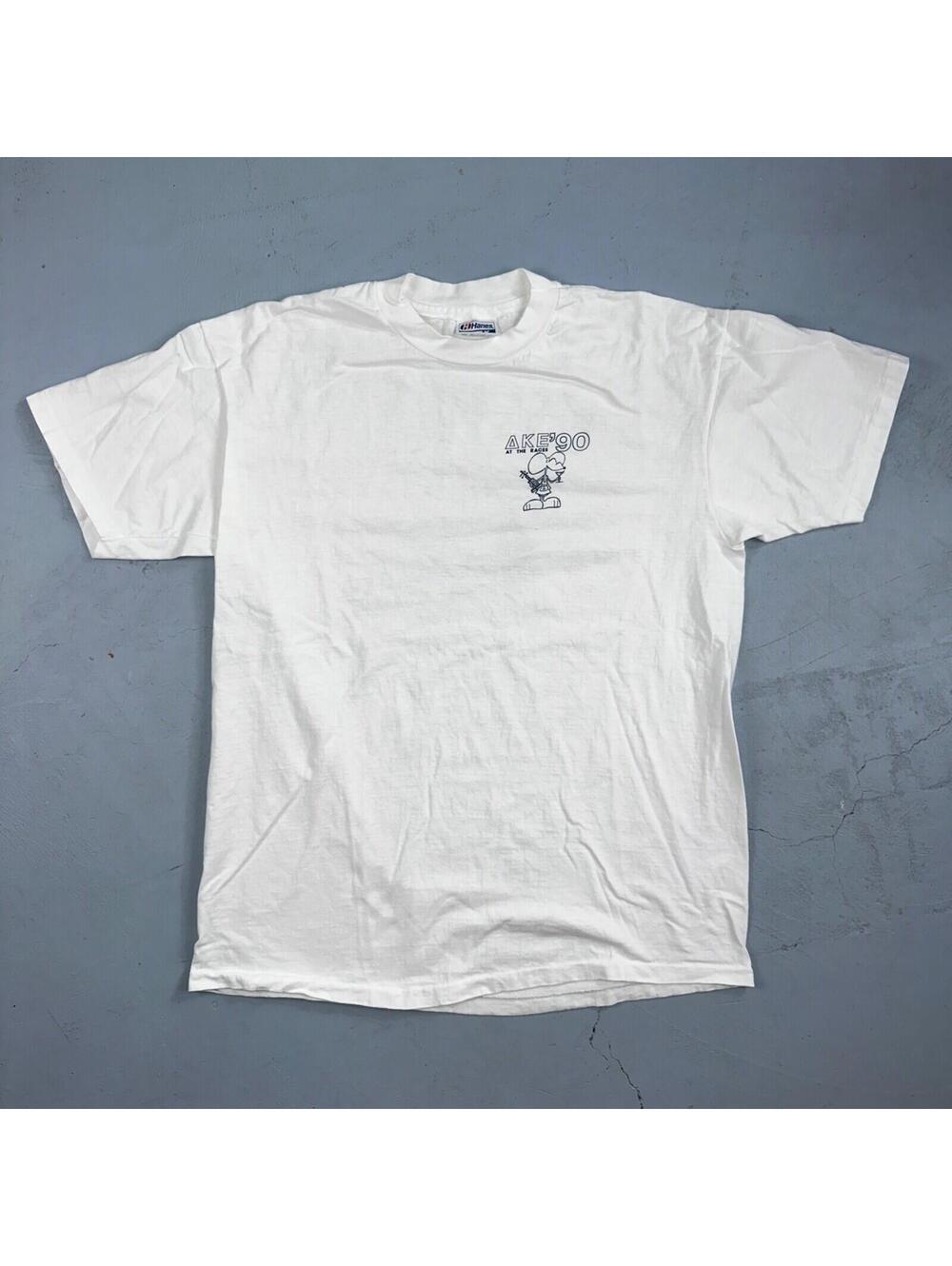 Rat Race Hanes Beefy XL Crazy VTG T Shirt 90s College Running 27 Funny Random - Picture 5 of 10